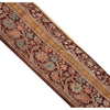 Sanskriti Vintage Sari Border Woven Brocade 1 Yd Trim Craft Sewing Brown Lace