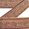 Sanskriti Vintage Sari Border Woven Brocade 1 Yd Trim Craft Sewing Brown Lace