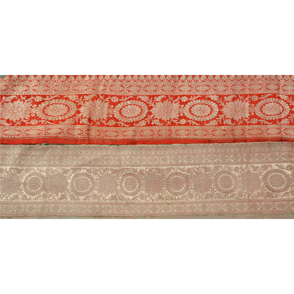 Sanskriti Vintage Sari Border Woven Brocade 1 YD Trim Craft Sewing Red Lace