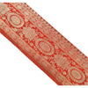 Sanskriti Vintage Sari Border Woven Brocade 1 YD Trim Craft Sewing Red Lace