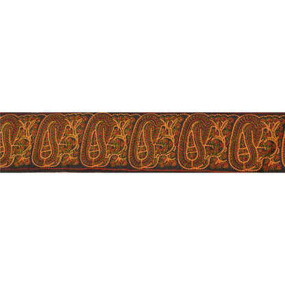 Sanskriti Vintage Sari Border Embroidered 1YD  Trim Sewing Peach Patch Lace 3.3"