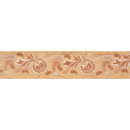 Sanskriti Vintage Border Embroidered 1 Yard Trim Sewing Cream Craft Soft Lace