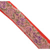 Sanskriti Vintage Border Antique Embroidered 1Yd Trim Sewing Red Craft Deco Lace