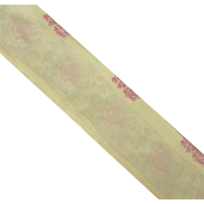 Sanskriti Vintage Parsee Sari Border Embroidered 1 Yard Trim Sewing Craft Lace