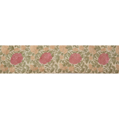 Sanskriti Vintage Parsee Sari Border Embroidered 1 Yard Trim Sewing Craft Lace