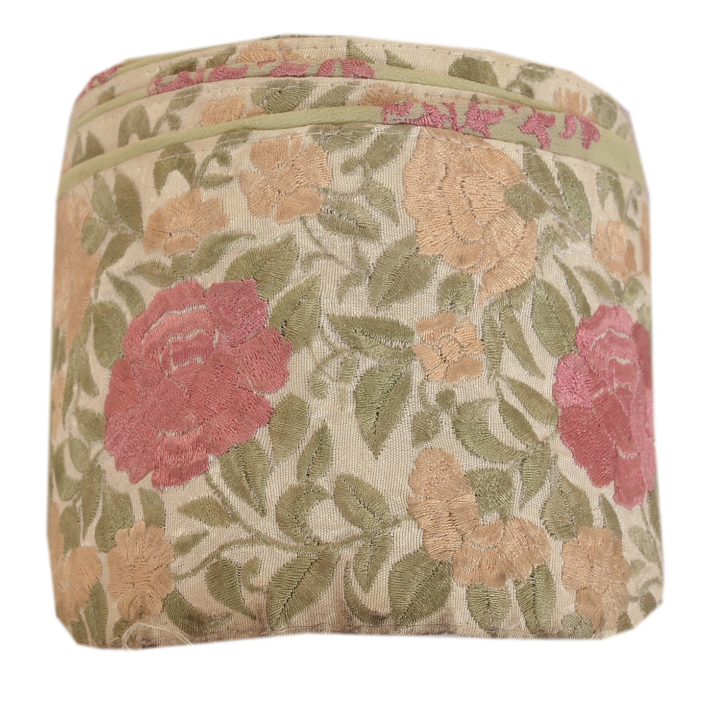 Sanskriti Vintage Parsee Sari Border Embroidered 1 Yard Trim Sewing Craft Lace