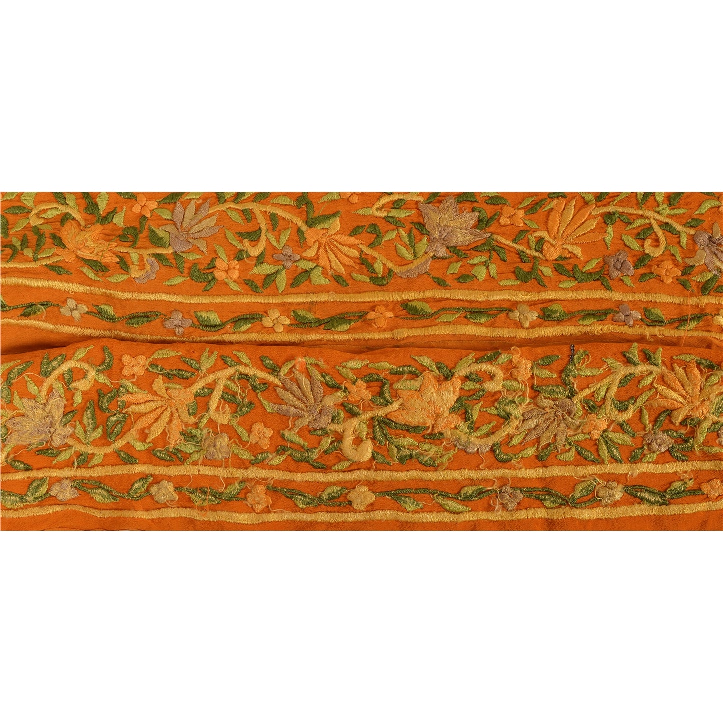 Sanskriti Vintage Saree Border Embroidered 1 Yard Trims Sewing Craft Decor Lace