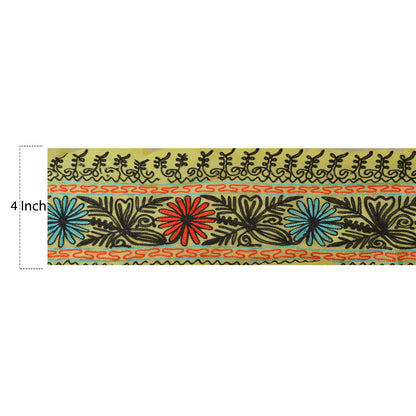 Sanskriti Vintage Sari Ari Work Border Hand Embroided 1Yd Trim Sewing Craft Lace