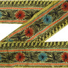 Sanskriti Vintage Sari Ari Work Border Hand Embroided 1Yd Trim Sewing Craft Lace