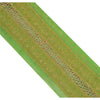 Sanskriti Vintage Sari Border Hand Beaded 1Yd Indian Trim Sewing Green Zari Lace