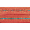 Sanskriti Vintage Sari Border Woven Baluchari 1YD Indian Trim Craft Pink Lace
