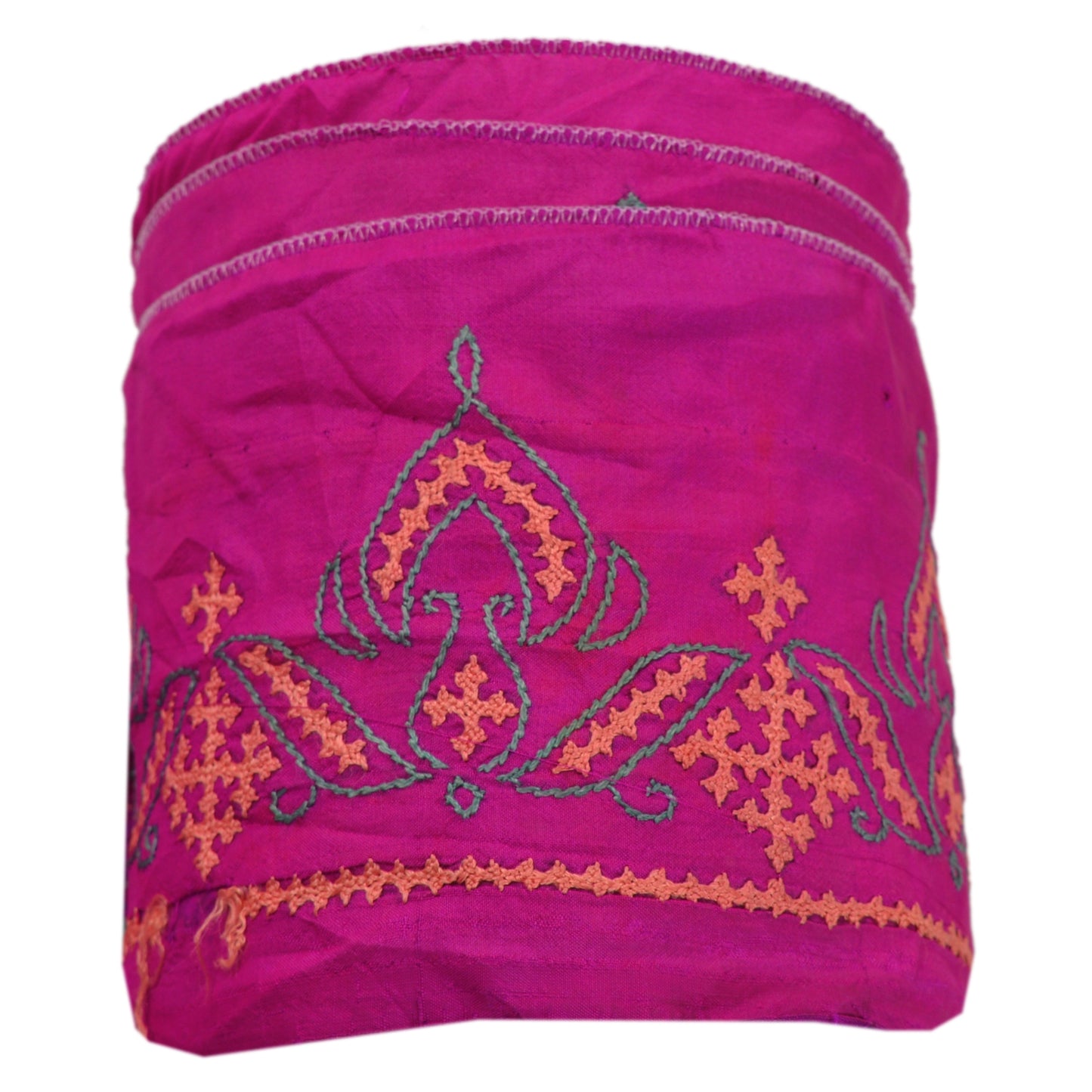 Sanskriti Vintage Sindhi Sari Border Håndbroderet 1Yd Trim Sykunst Blonde