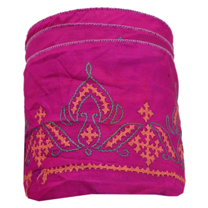 Sanskriti Vintage Sindhi Sari Border Håndbroderet 1Yd Trim Sykunst Blonde