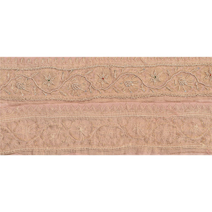 Sanskriti Vintage Border Hand Beaded Woven Brocade 1Yd Trim Craft Sewing Lace