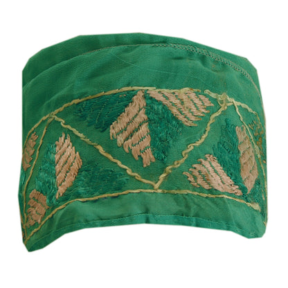 SANSKRITI VINTAGE Bagh Phulkari Sari Border Hand Embroidered 1 YD Craft Lace