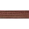 Sanskriti Vintage Border Hand Beaded Sequins 1YD Indian Trim Dark Red Patch Lace