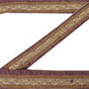 Sanskriti Vintage Border Antique Hand Embroidered 1 YD Trim Ribbon Dark Red Lace