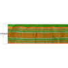 Sanskriti Vintage Sari Border Baluchari 1 YD Indian Trim Sewing Green 4.5W Lace