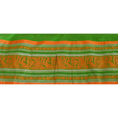 Sanskriti Vintage Sari Border Baluchari 1 YD Indian Trim Sewing Green 4.5W Lace