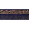 Sanskriti Vintage Sari Border Hand Beaded 1 Yd Trim Sewing Blue Gota Patti Lace