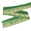 Sanskriti Vintage Green Sari Border Woven Baluchari Green Craft Trim 1 YD Lace