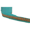 Sanskriti Vintage Sari Border Hand Embroidered Suzani 1 Yd Trim Blue Craft Lace