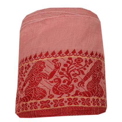 Sanskriti Vintage Sari Border Woven Baluchari 1 Yd Craft Trim Sewing Pink Lace