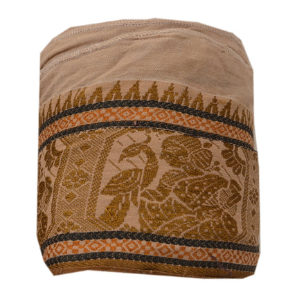 Sanskriti Vintage Saree Border Woven Baluchari 1 Yd Craft Trim Sewing Cream Lace