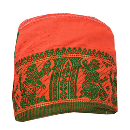 Sanskriti Vintage Sari Border Antique Woven Brocade 1 Yd Trim Craft Sewing Orange Lace