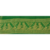 Sanskriti Vintage Sari Border Baluchari 1 YD Craft Trim Sewing Green Green Lace