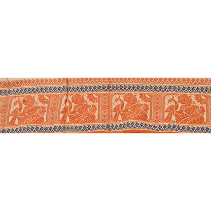 Sanskriti Vintage Sari Border Woven Baluchari 1 Yd Craft Trim Sewing 4"W Lace