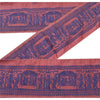 Sanskriti Vintage Sari Border Woven Baluchari 1 Yd Craft Trim Sewing Pink Lace
