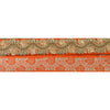 Sanskriti Vintage Sari Border Embroidered 1 Yd Sewing Orange Craft Sequins Lace