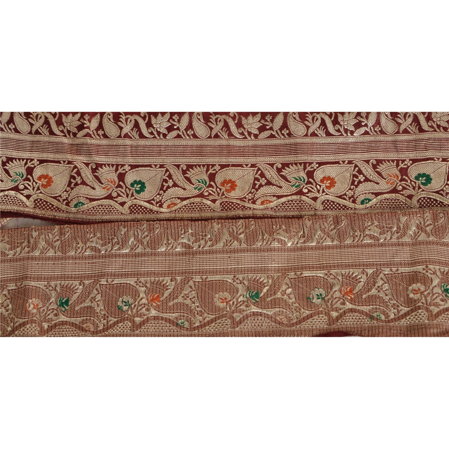 Sanskriti Vintage Sari Border Woven Brocade 1 Yd Trim Craft Sewing Lace