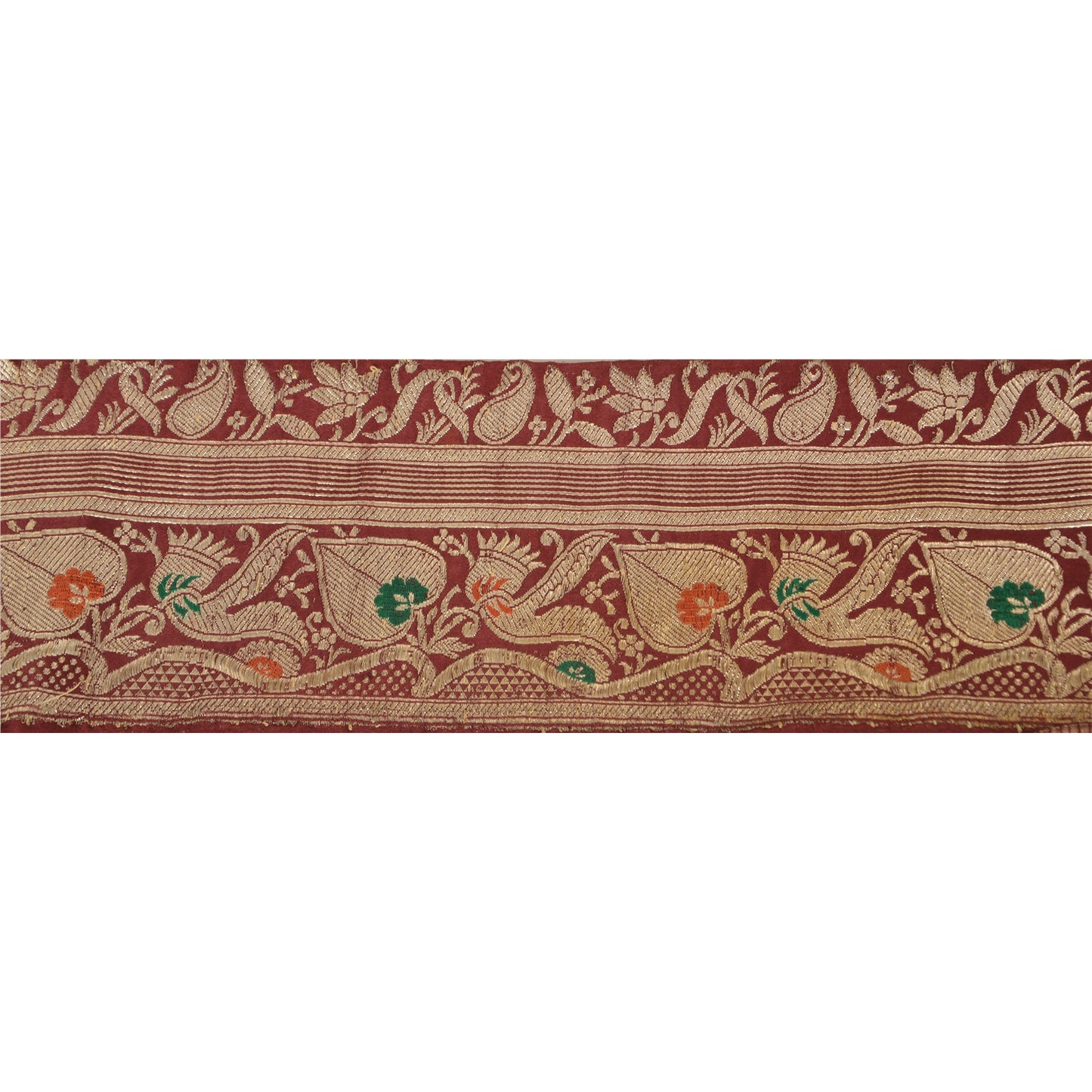 Sanskriti Vintage Sari Border Woven Brocade 1 Yd Trim Craft Sewing Lace