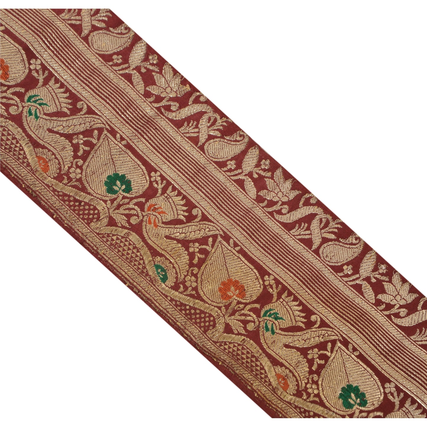 Sanskriti Vintage Sari Border Woven Brocade 1 Yd Trim Craft Sewing Lace