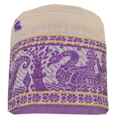 Sanskriti Vintage Sari Border Woven Baluchari 71 YD Craft Trim Sewing Cream Lace