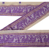 Sanskriti Vintage Sari Border Woven Baluchari 71 YD Craft Trim Sewing Cream Lace