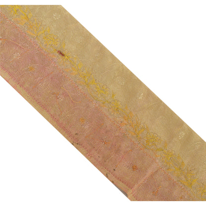 Sanskriti Vintage Sari Bandhani Border Hand Beaded 1 Yd Trim Sewing Craft Lace