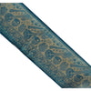 Sanskriti Vintage Sari Border Woven Baluchari 1 Yd Indian Trim Sewing Blue Lace