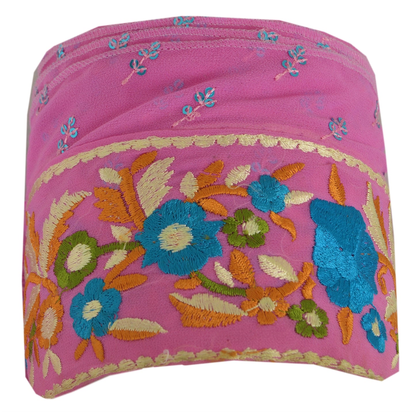 Санскрити Винтаж Сари Кайма Вышитая вручную 1 ярд Отделка Шитье Розовое Кружево