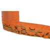Sanskriti Vintage Sari Sarees Border Embroidered 1 YD Trim Orange Pure Silk Lace