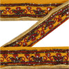 Sanskriti Vintage Sari Border Hand Beaded 1 Yd Indian Trim Sewing Yellow Lace