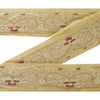 Sanskriti Vintage Sari Border Hand Beaded 1 Yd Craft Trim Sewing Cream Zari Lace