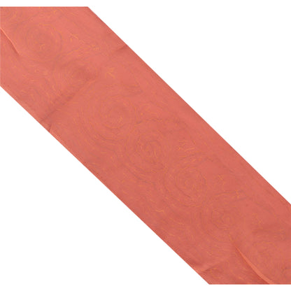 Sanskriti Vintage Pink Sari Border Hand Beaded Indian Craft Trim 1Yd Sewing Lace