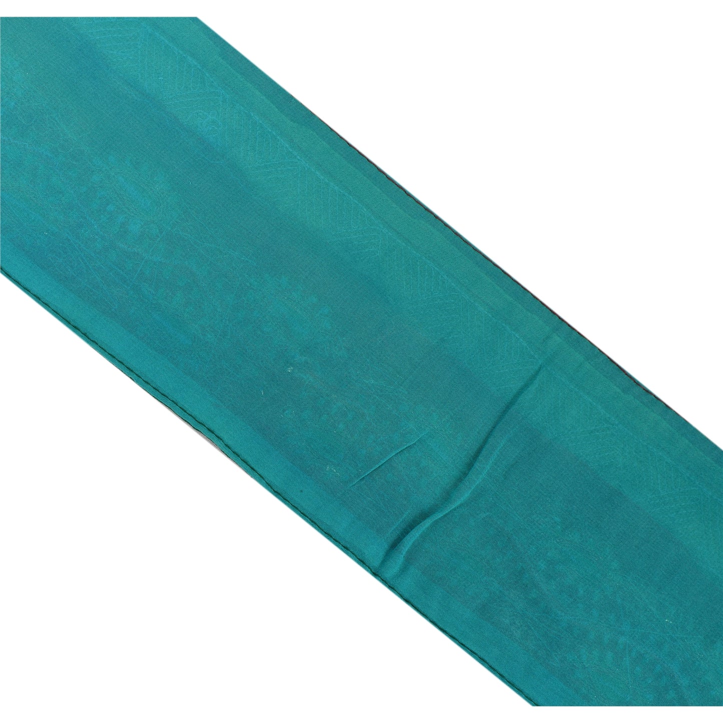 Sanskriti Vintage Green Sari Border Hand Beaded Indian Craft Trim 1 Yd Lace