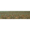 Sanskriti Vintage Sari Border Hand Embroidered 1Yd Trim Sewing Green Craft Lace