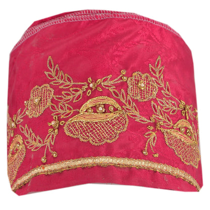 Sanskriti Vintage 1 Yd Sari Border Hand Beaded Woven Trim Sewing Pink Lace