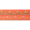 Sanskriti Vintage 1 Yd Sari Border Hand Beaded Craft Trim Ribbon Peach Lace