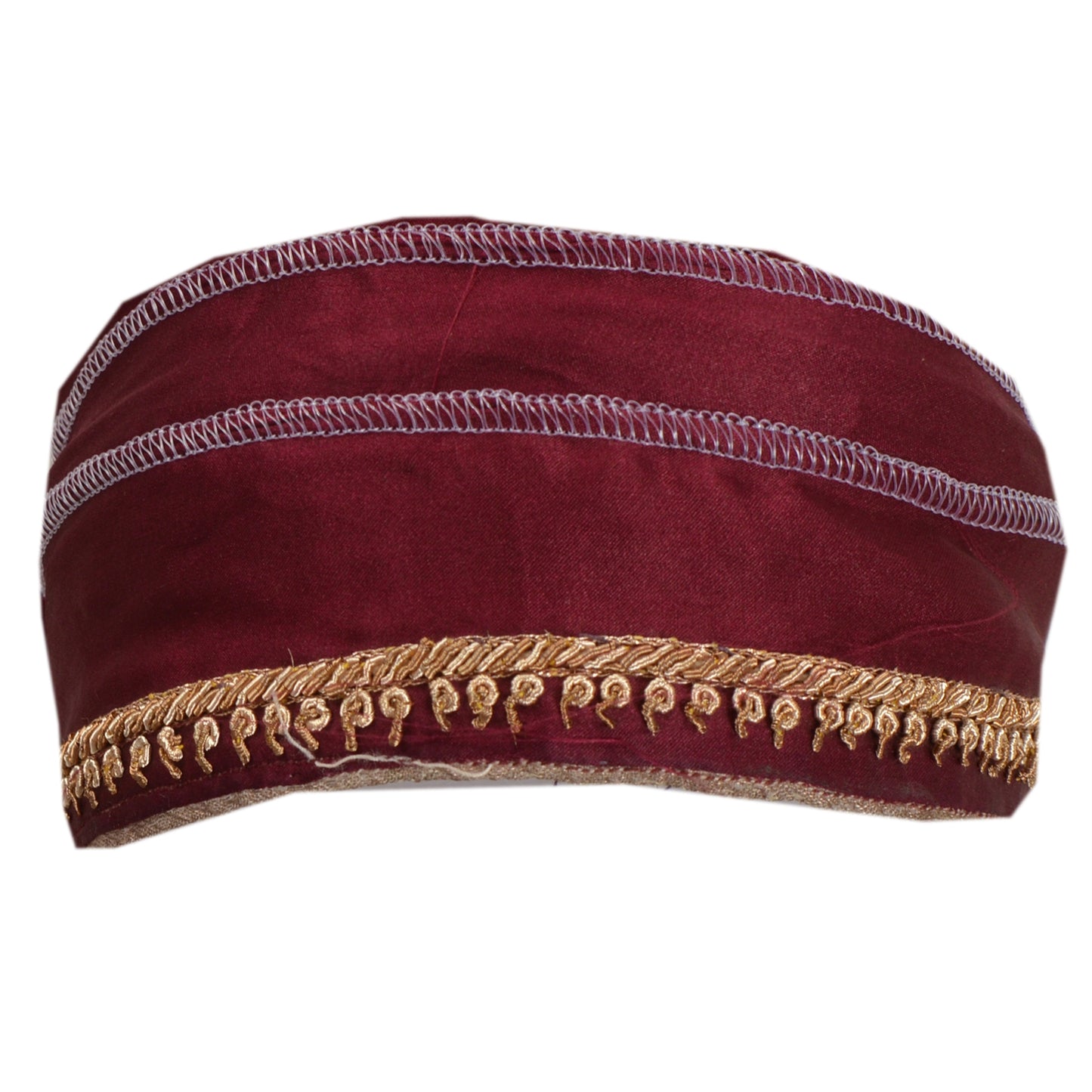 Sanskriti Vintage 1 Yd Sari Border Hand Embroidered Trim Ribbon Purple Craft Lace